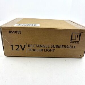 Wellmax 12V Rectangle Submersible LED Trailer Lights Kit NEW w/ Hardware #51053